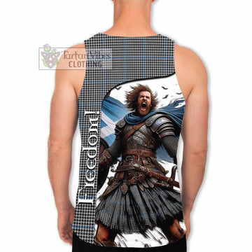 Tartan Vibes Clothing Gladstone (Gladstanes) Crest Tartan Men's Tank Top Inspired by the Freedom of Scottish Warrior