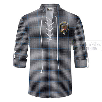 Gladstone (Gladstanes) Tartan Ghillie Kilt Shirt with Family Crest Celtic Skull Style - Tartan Vibes Clothing
