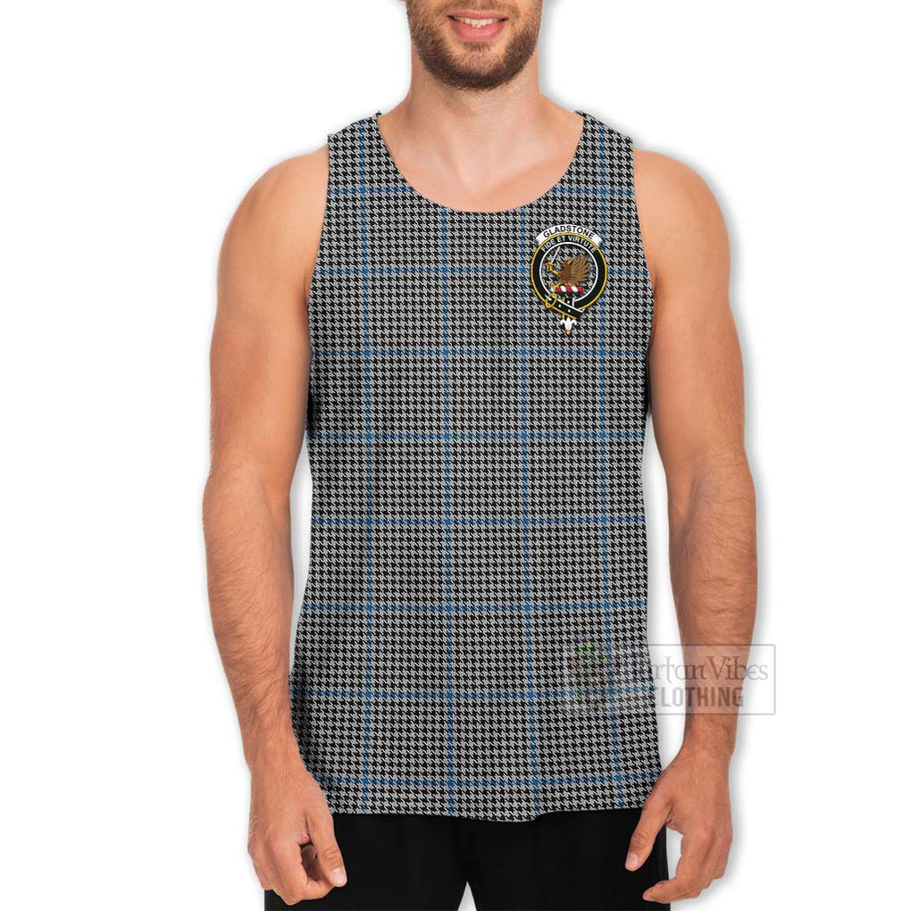 Gladstone (Gladstanes) Tartan Men's Tank Top with Family Crest Celtic Skull Style - Tartan Vibes Clothing