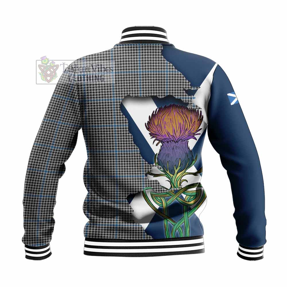Gladstone (Gladstanes) Tartan Family Crest Baseball Jacket Scottish Thistle Celtic Inspired - Tartan Vibes Clothing