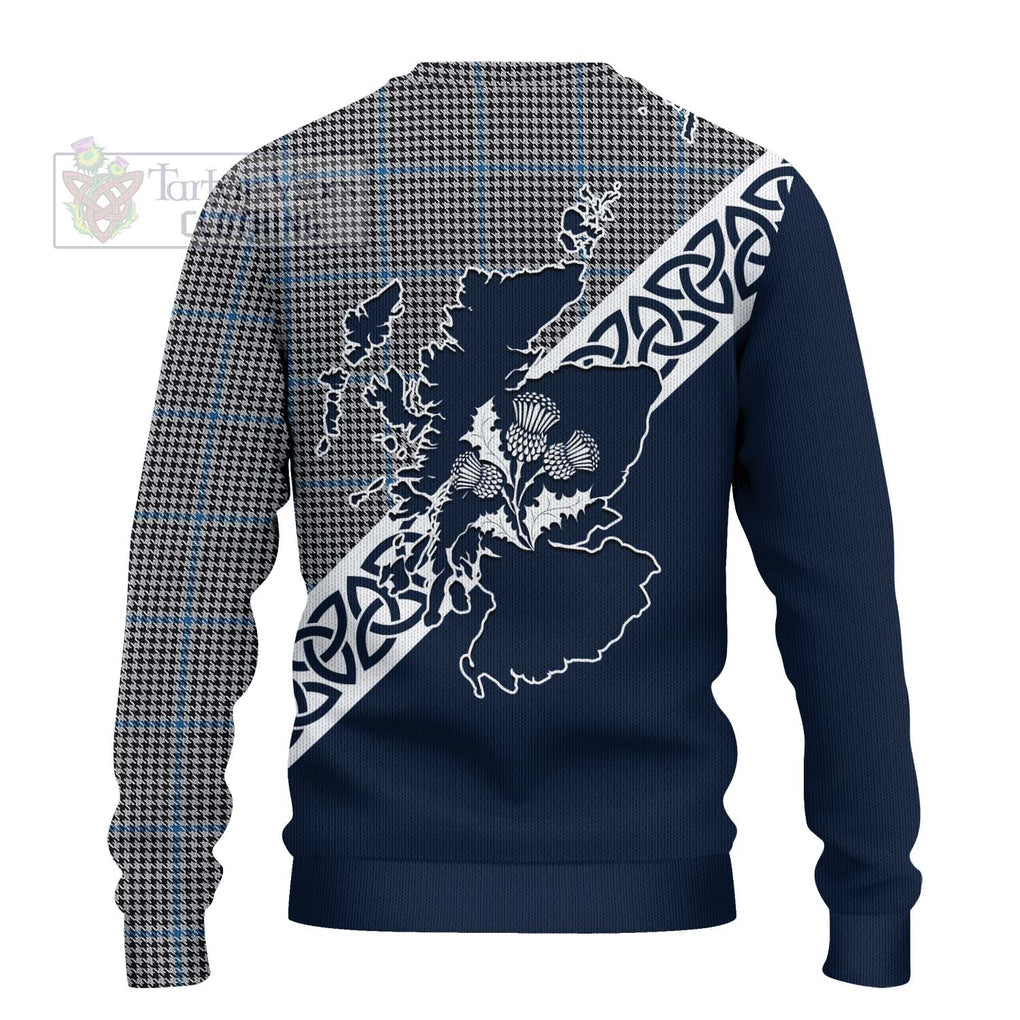 Gladstone (Gladstanes) Tartan Ugly Sweater Featuring Thistle and Scotland Map - Tartan Vibes Clothing