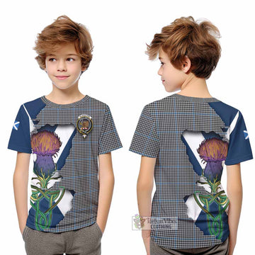 Gladstone (Gladstanes) Tartan Family Crest Kid T-Shirt Scottish Thistle Celtic Inspired - Tartan Vibes Clothing