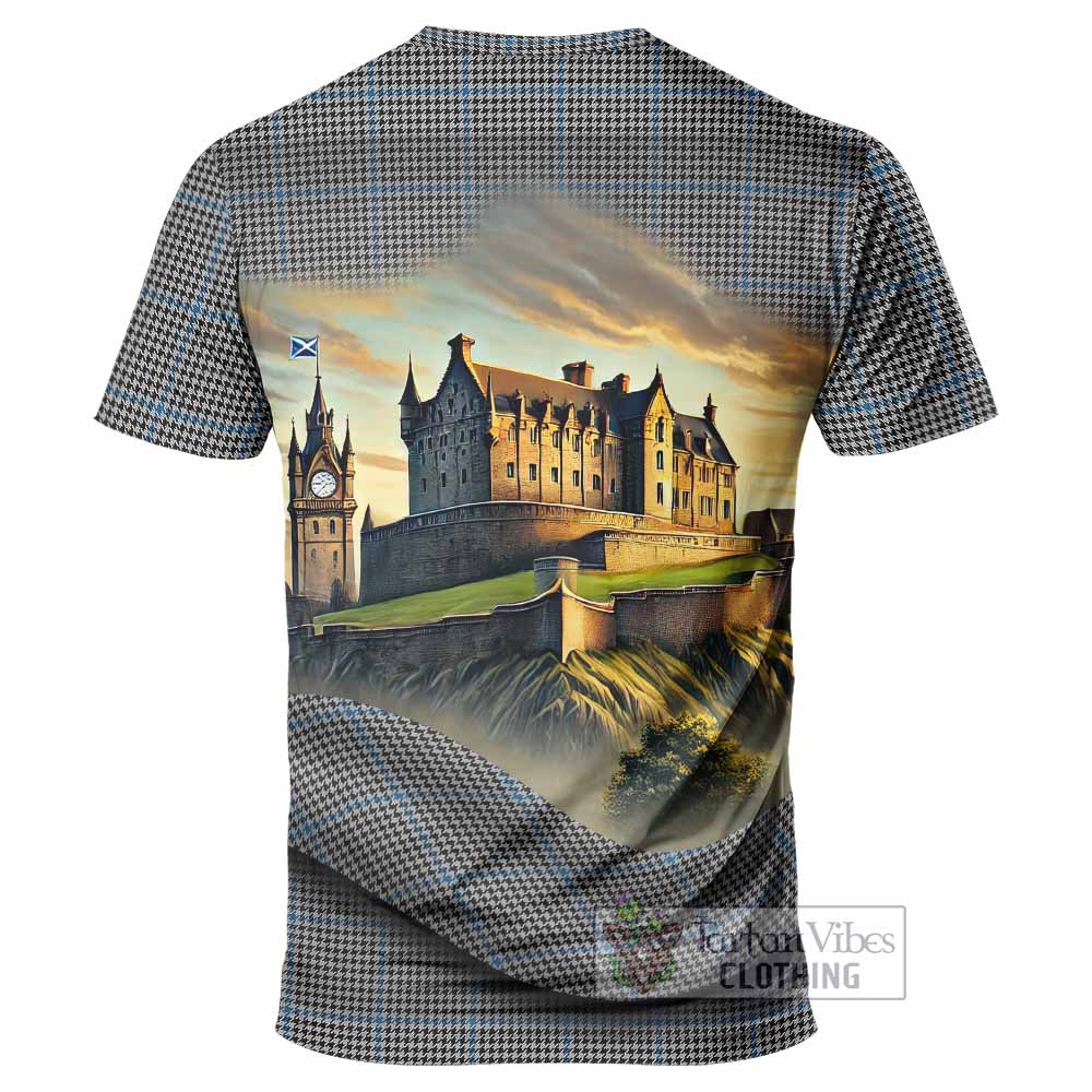 Tartan Vibes Clothing Gladstone (Gladstanes) Tartan Family Crest T-Shirt with Scottish Ancient Castle Stype