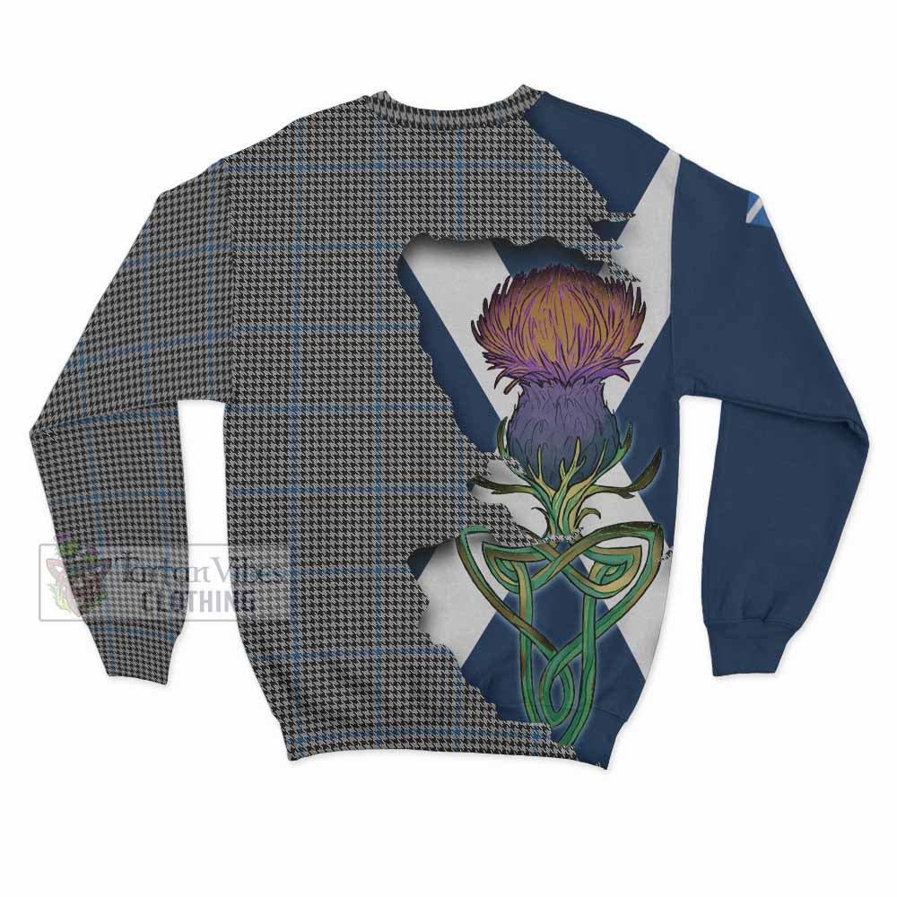 Gladstone (Gladstanes) Tartan Family Crest Sweatshirt Scottish Thistle Celtic Inspired - Tartan Vibes Clothing