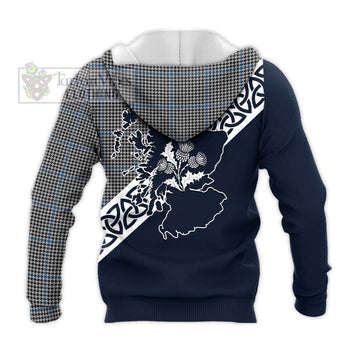 Gladstone (Gladstanes) Tartan Knitted Hoodie Featuring Thistle and Scotland Map - Tartan Vibes Clothing