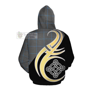 Gladstone (Gladstanes) Tartan Cotton Hoodie with Family Crest and Celtic Symbol Style Pullover Hoodie - Tartan Vibes Clothing