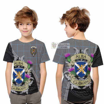 Gladstone (Gladstanes) Tartan Family Crest Kid T-Shirt Lion Rampant Royal Thistle Shield Celtic Inspired - Tartan Vibes Clothing
