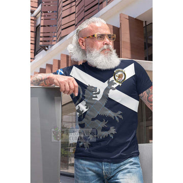 Gladstone (Gladstanes) Tartan Lion Rampant Cotton T-shirt Proudly Display Your Heritage with Alba Gu Brath and Clan Name Men's Shirt - Tartan Vibes Clothing