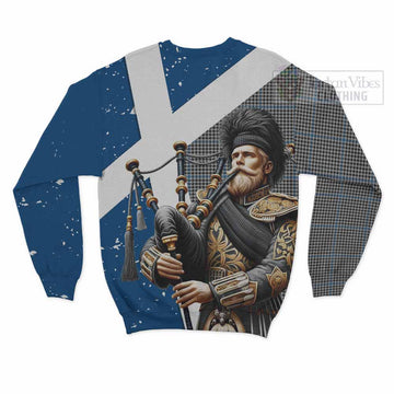 Gladstone (Gladstanes) Tartan Sweatshirt with Family Crest Scottish Bagpiper Vibes - Tartan Vibes Clothing