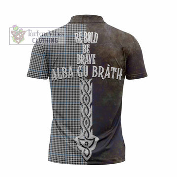 Gladstone (Gladstanes) Tartan Family Crest Zipper Polo Shirt Alba Gu Brath Be Brave Lion Ancient Style - Tartan Vibes Clothing