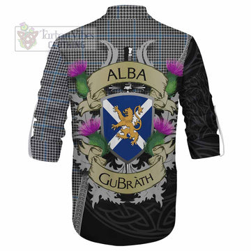 Gladstone (Gladstanes) Tartan Family Crest Ghillie Kilt Shirt Lion Rampant Royal Thistle Shield Celtic Inspired - Tartan Vibes Clothing