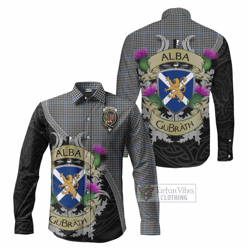 Gladstone (Gladstanes) Tartan Family Crest Long Sleeve Button Shirt Lion Rampant Royal Thistle Shield Celtic Inspired - Tartan Vibes Clothing