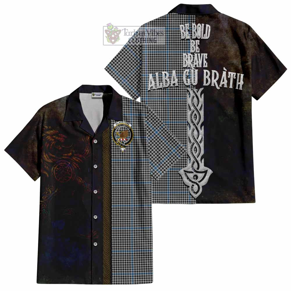 Gladstone (Gladstanes) Tartan Family Crest Hawaiian Shirt Alba Gu Brath Be Brave Lion Ancient Style - Tartan Vibes Clothing