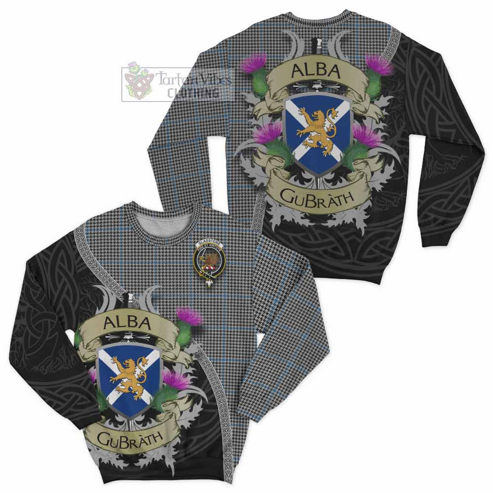 Gladstone (Gladstanes) Tartan Family Crest Sweatshirt Lion Rampant Royal Thistle Shield Celtic Inspired - Tartan Vibes Clothing