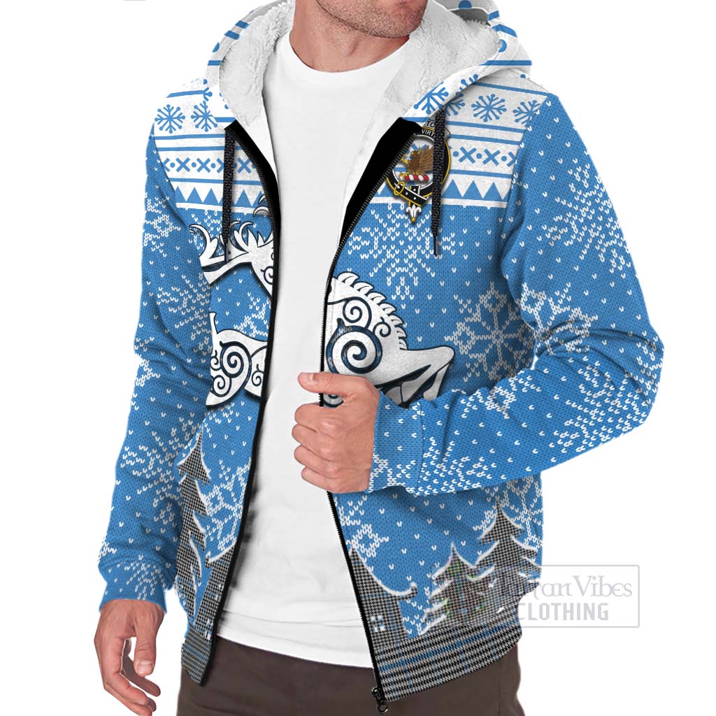Gladstone (Gladstanes) Clan Christmas Sherpa Hoodie Celtic Reindeer Style Unisex - Tartan Vibes Clothing