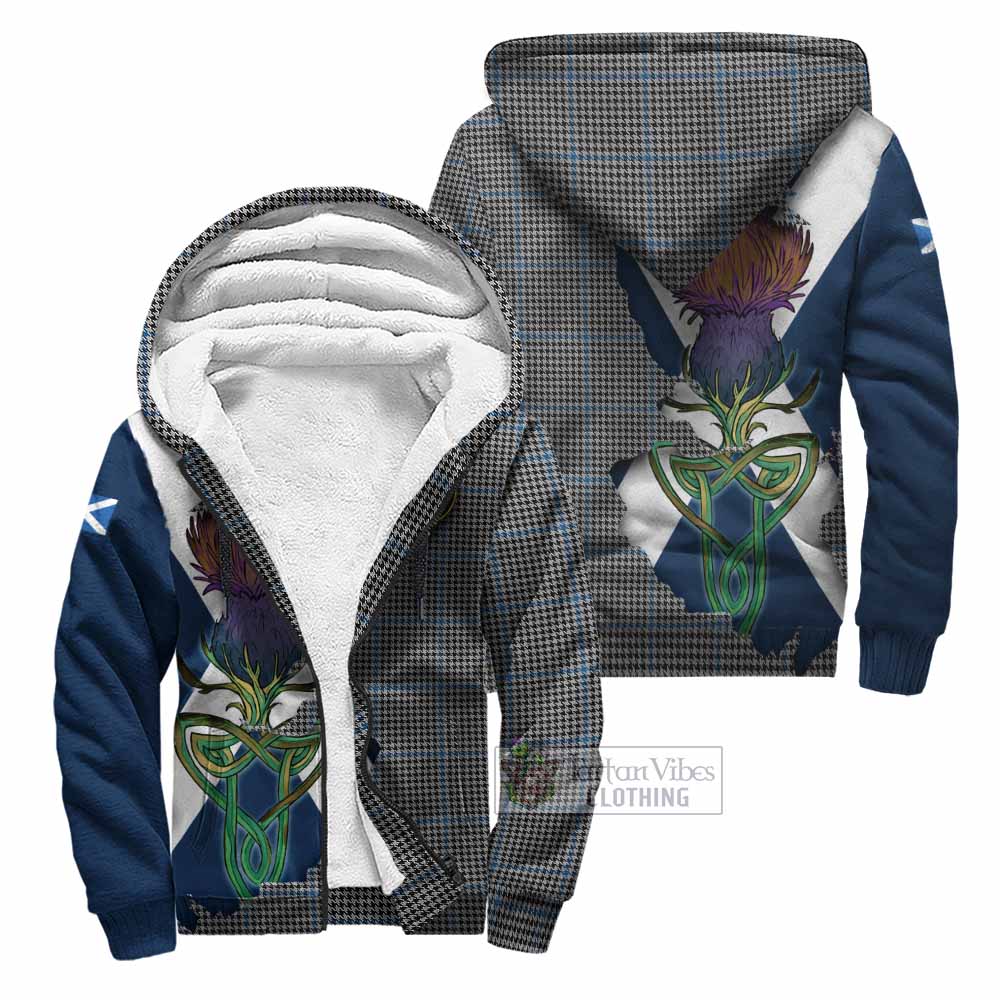 Gladstone (Gladstanes) Tartan Family Crest Sherpa Hoodie Scottish Thistle Celtic Inspired Unisex - Tartan Vibes Clothing
