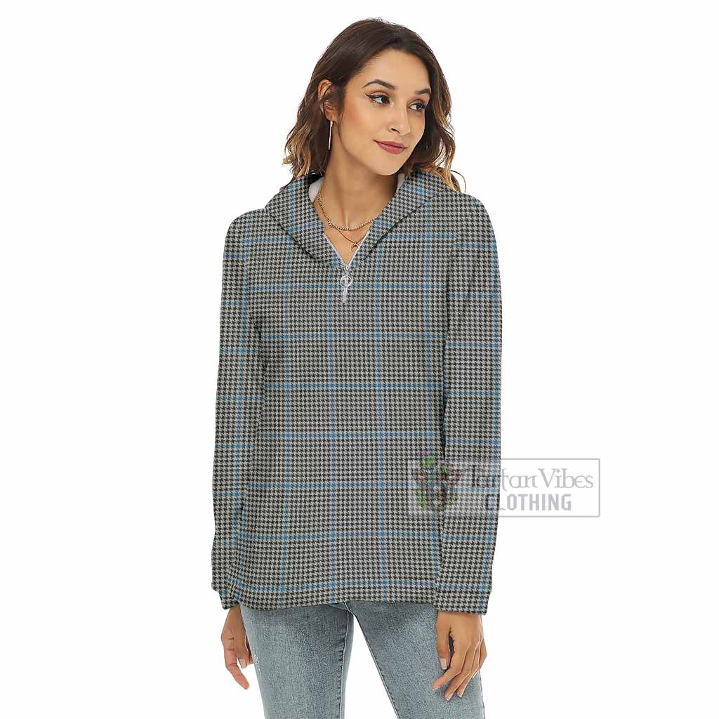 Gladstone (Gladstanes) Tartan Women's Borg Fleece Hoodie with Half Zip - Tartan Vibes Clothing