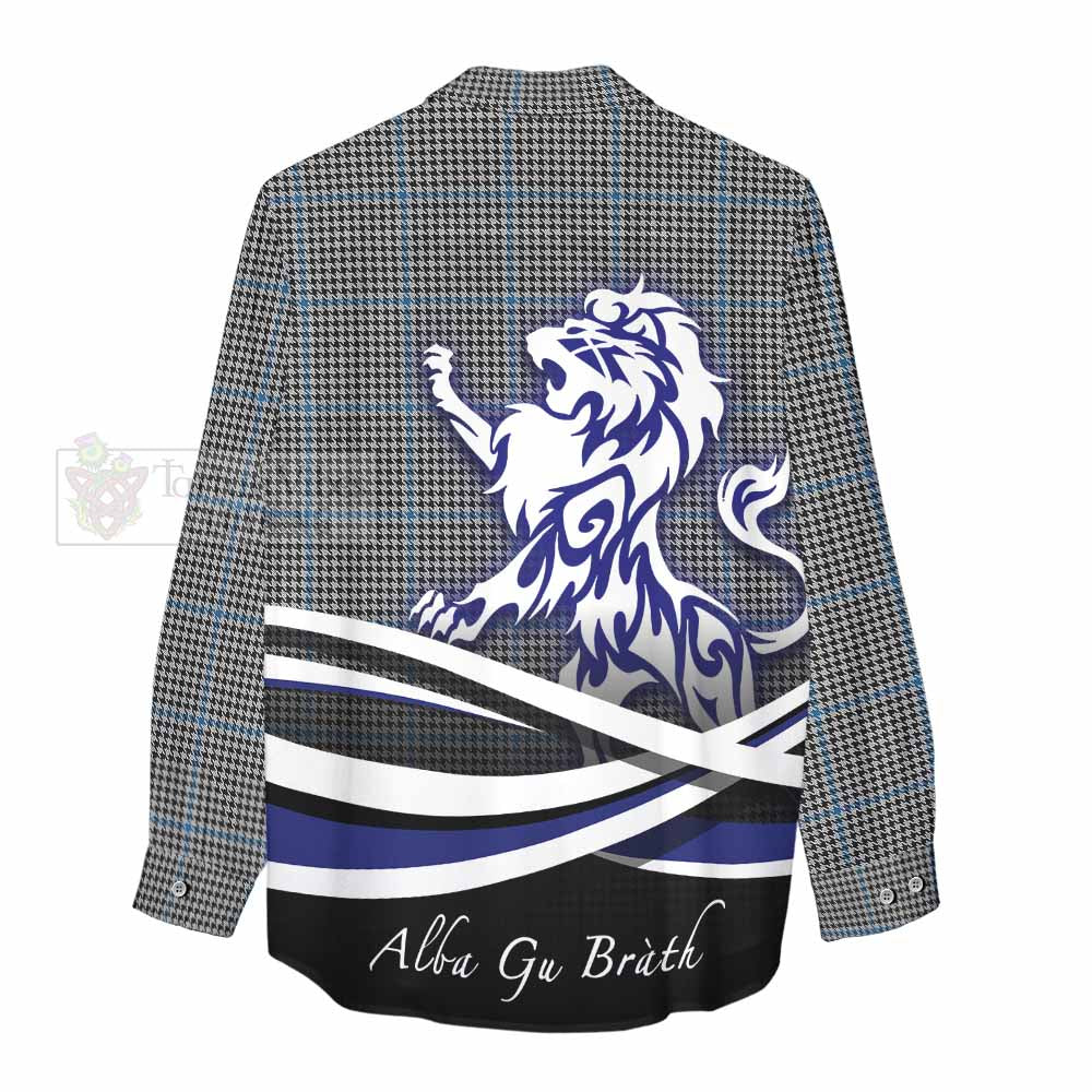Gladstone (Gladstanes) Tartan Women's Casual Shirt with Alba Gu Brath Regal Lion Emblem - Tartan Vibes Clothing