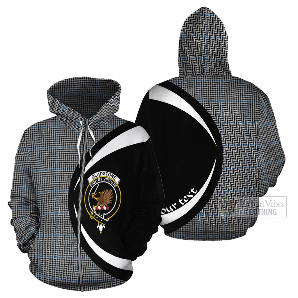 Gladstone (Gladstanes) Tartan Cotton Hoodie with Family Crest Circle Style - Tartan Vibes Clothing