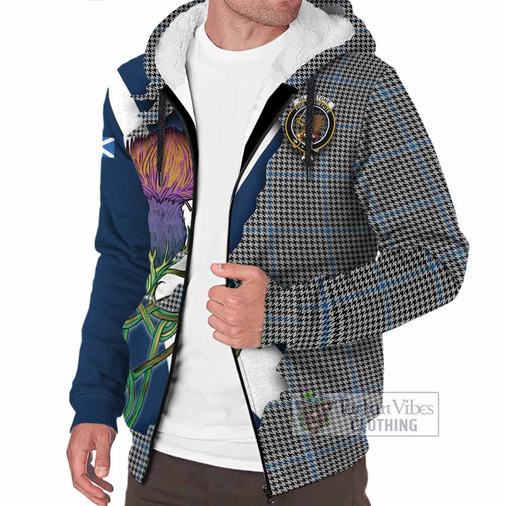 Gladstone (Gladstanes) Tartan Family Crest Sherpa Hoodie Scottish Thistle Celtic Inspired - Tartan Vibes Clothing