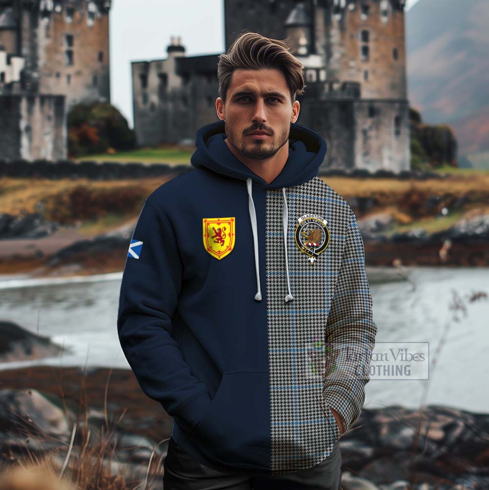 Gladstone (Gladstanes) Tartan Cotton Hoodie Alba with Scottish Lion Royal Arm Half Style - Tartan Vibes Clothing