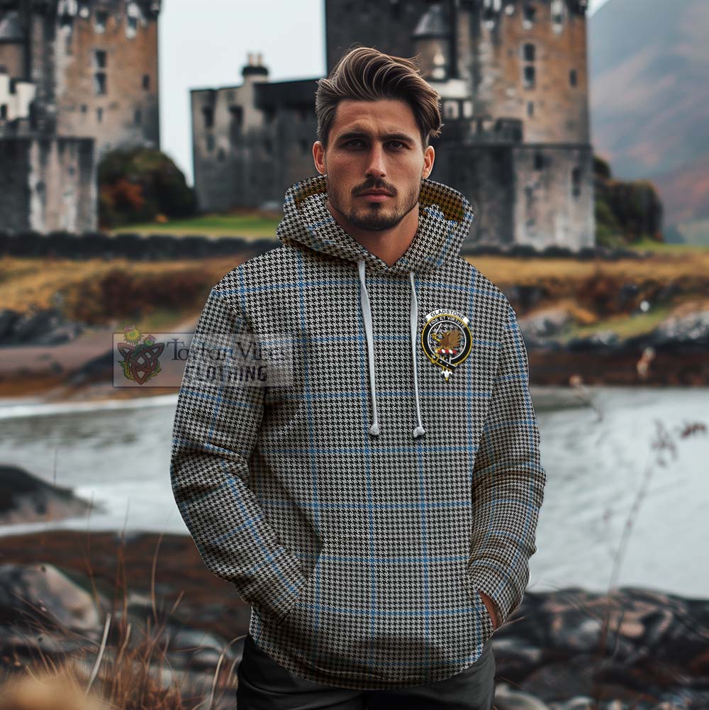 Gladstone (Gladstanes) Tartan Cotton Hoodie with Family Crest Celtic Skull Style - Tartan Vibes Clothing