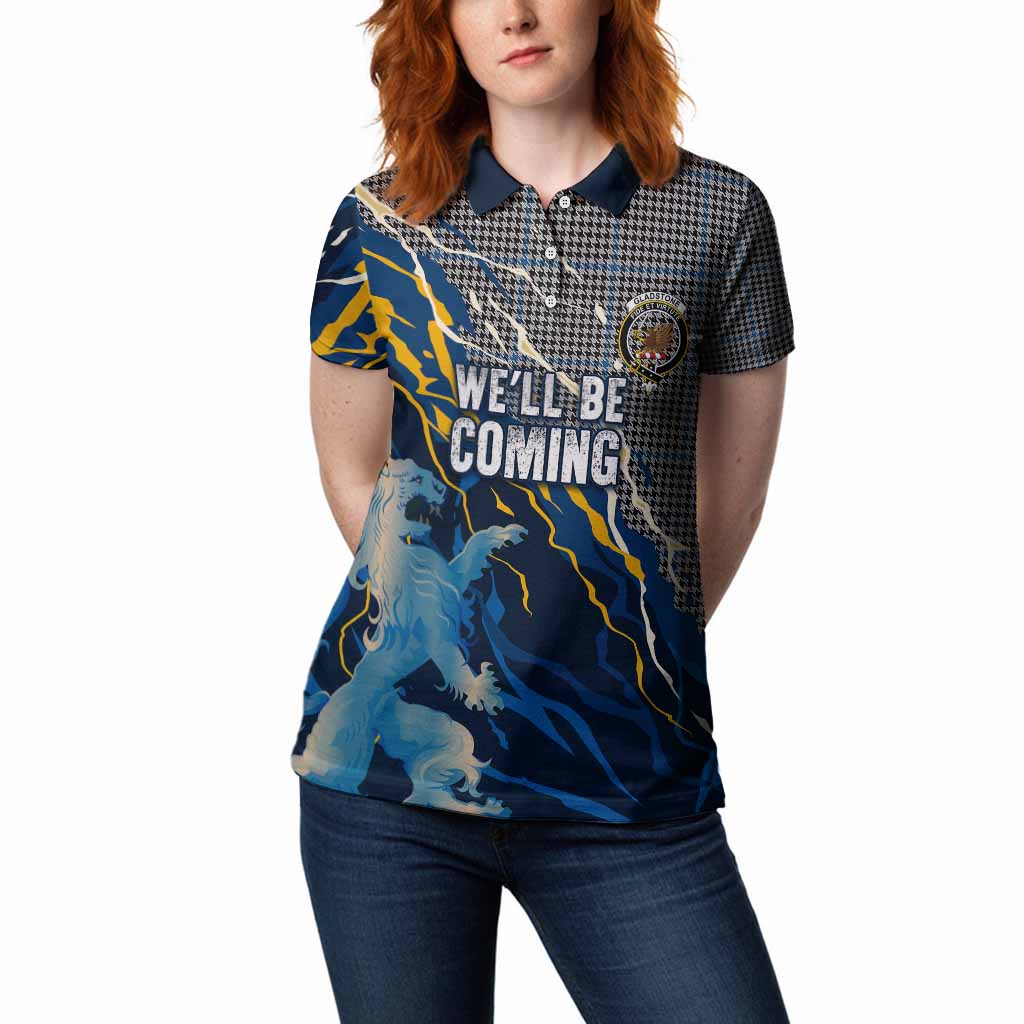 Gladstone (Gladstanes) Scotland Tartan Women Polo Shirt WC2026 Football - We'll Be Coming