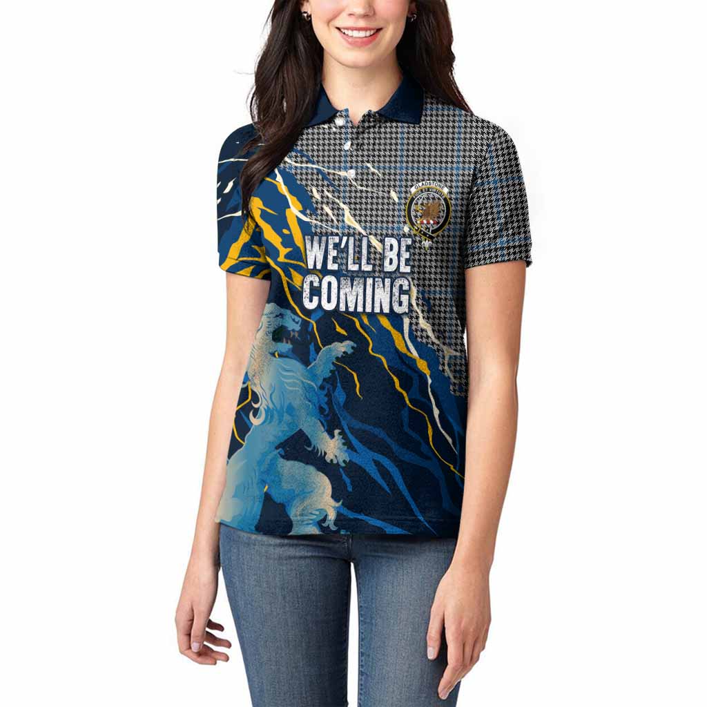 Gladstone (Gladstanes) Scotland Tartan Women Polo Shirt WC2026 Football - We'll Be Coming