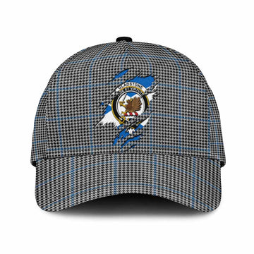 Gladstone Tartan Classic Cap with Family Crest In Me Style
