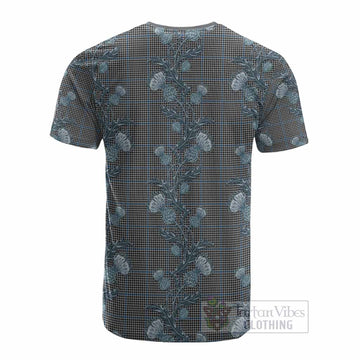 Gladstone (Gladstanes) Tartan Cotton T-shirt Seamless Scottish Thistle Flowers