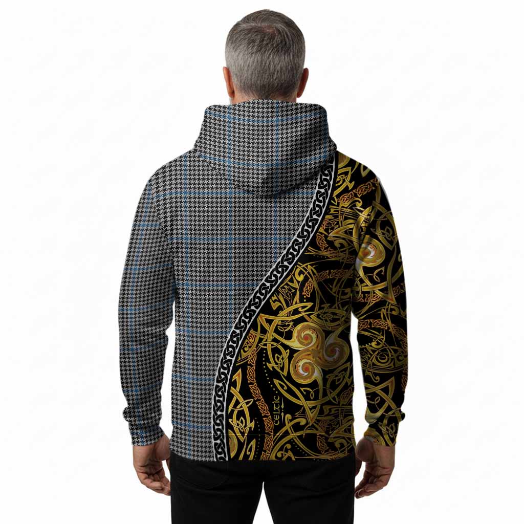 Gladstone (Gladstanes) Tartan Crest Hoodie Celtic Knot and Triple Trickle Spiral Symbols
