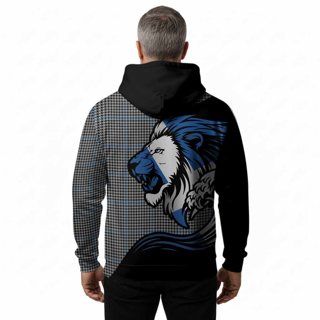 Gladstone (Gladstanes) Tartan Crest Hoodie Scottish Golden Lions Wave Flow