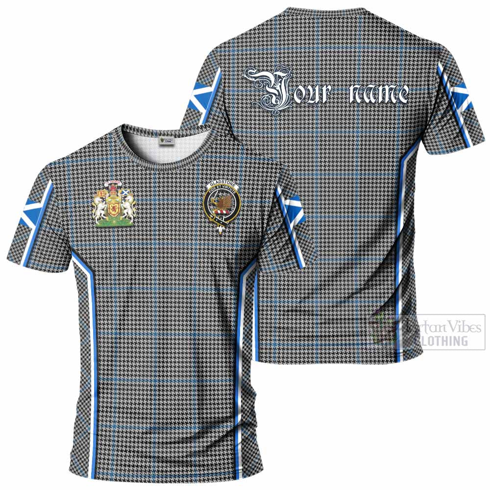 Gladstone (Gladstanes) Tartan Crest T-shirt Scotland Coat of Arm Flag Style - Tartan Vibes Clothing