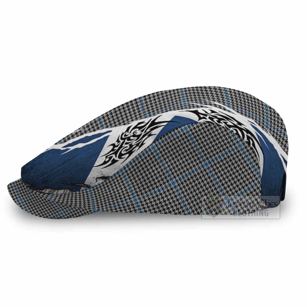 Gladstone (Gladstanes) Tartan Flat Cap, Jeff Cap Scotland Flag Ripped Tribal Design