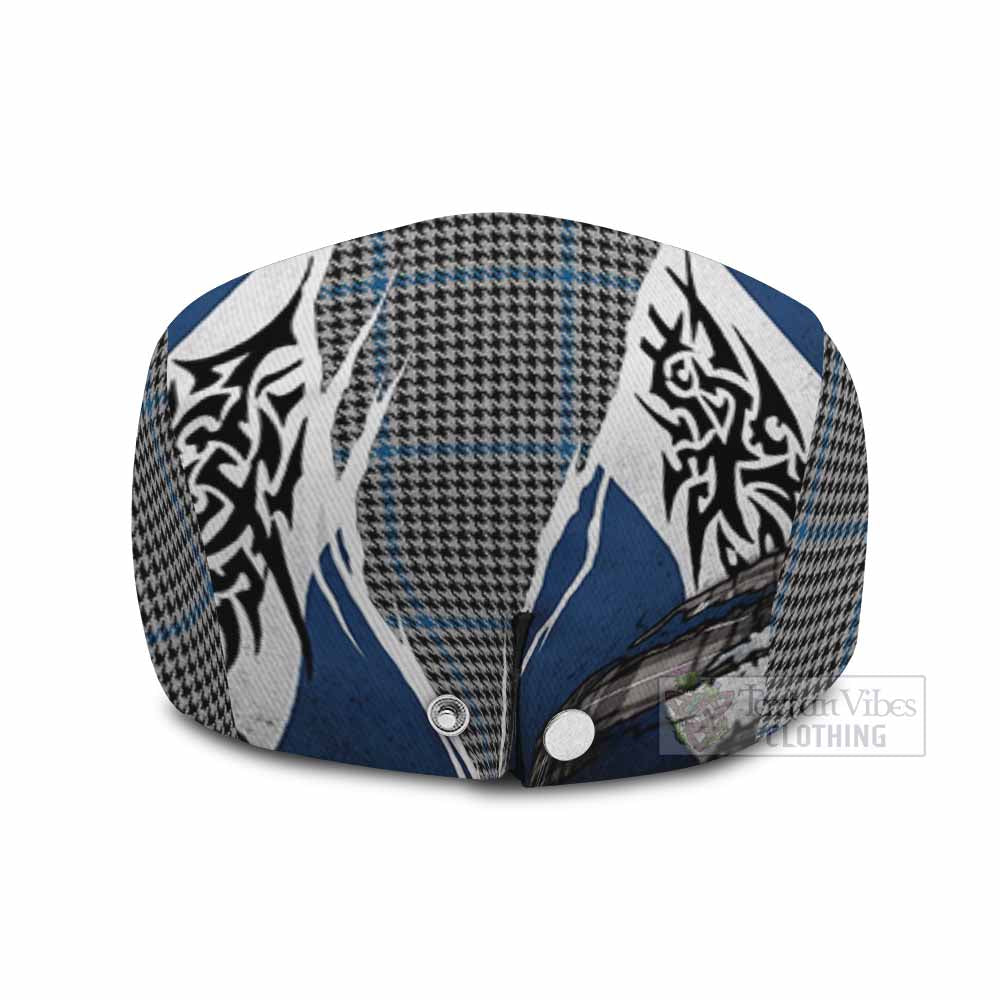 Gladstone (Gladstanes) Tartan Flat Cap, Jeff Cap Scotland Flag Ripped Tribal Design