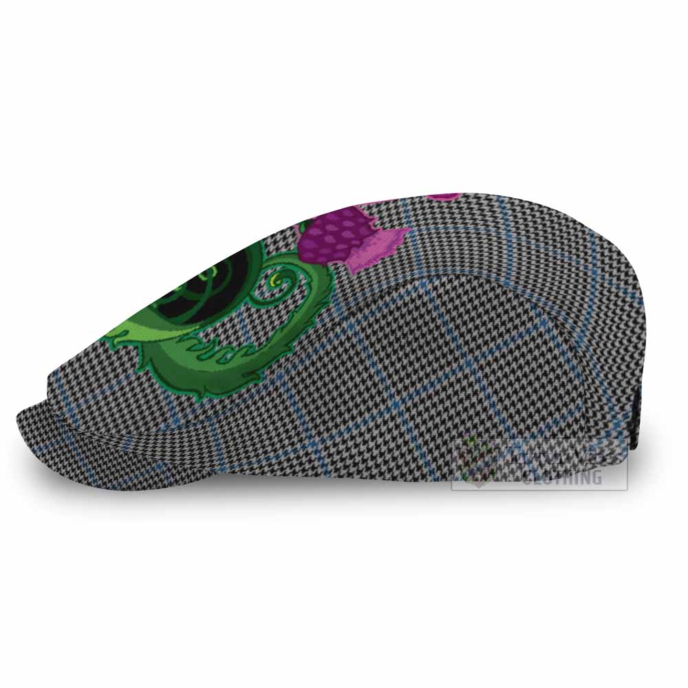 Gladstone (Gladstanes) Tartan Flat Cap, Jeff Cap Traditional Scottish Thistle