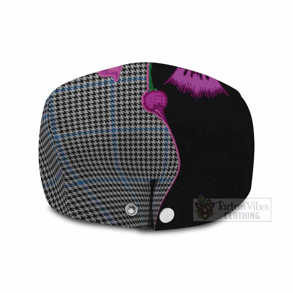 Gladstone (Gladstanes) Tartan Flat Cap, Jeff Cap Traditional Scottish Thistle