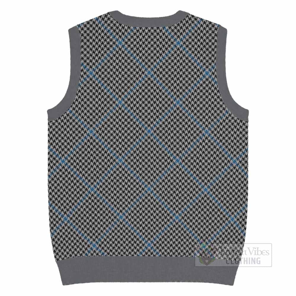 Gladstone (Gladstanes) Tartan Knitted V-Neck Vest with Family Crest Cross Style