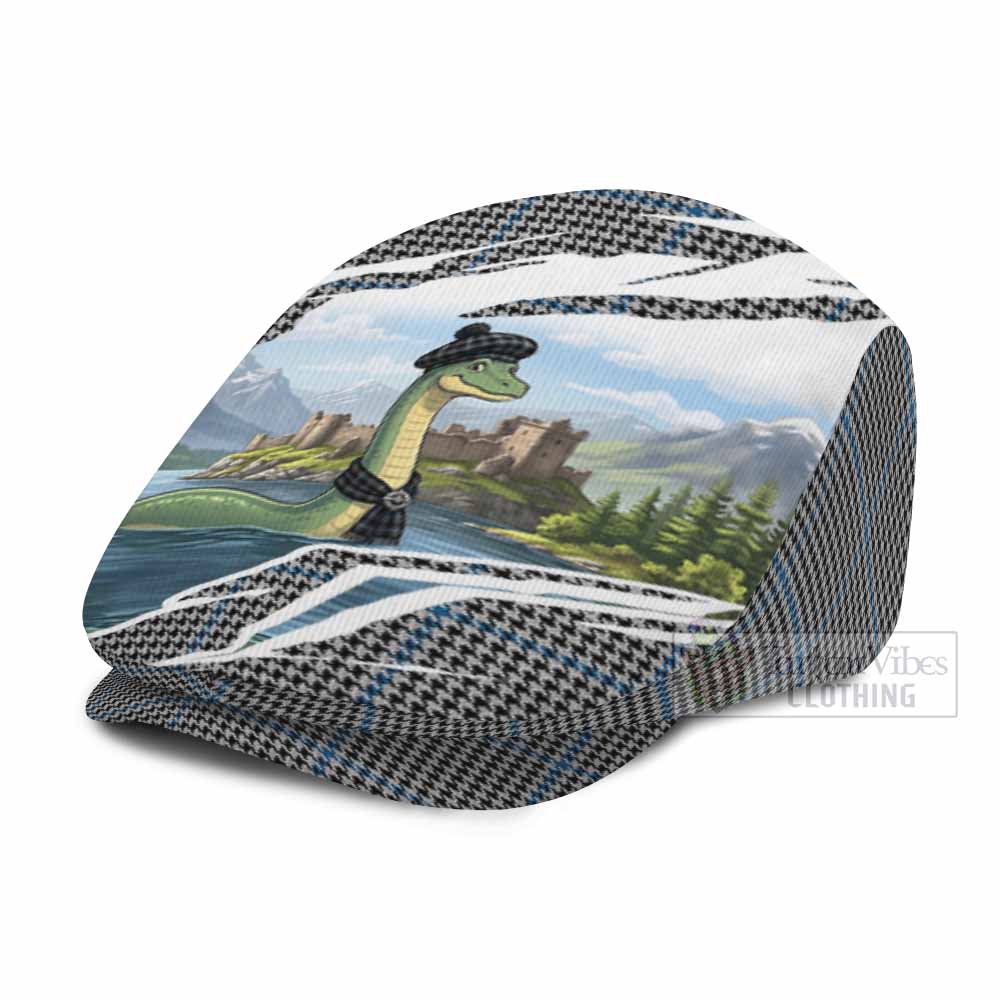 Gladstone (Gladstanes) Tartan Loch Ness Monster Scottish Heritage Art Flat Cap, Jeff Cap