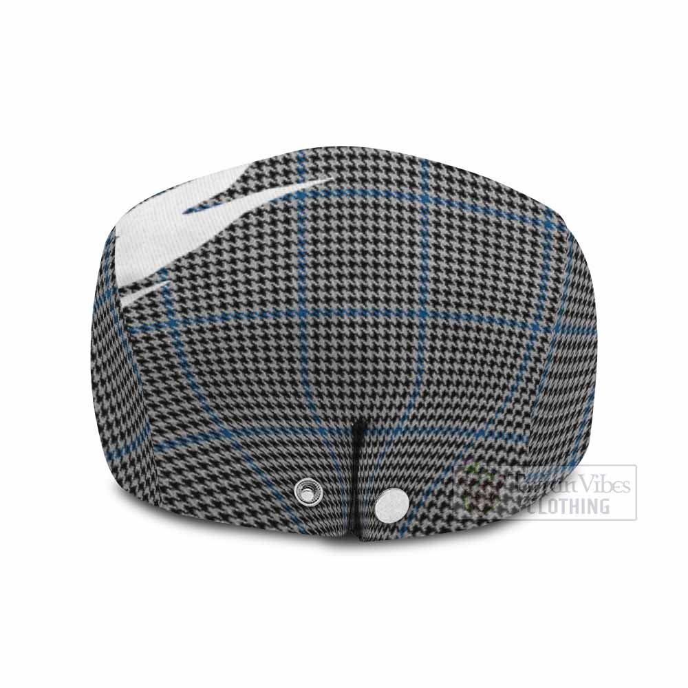 Gladstone (Gladstanes) Tartan Loch Ness Monster Scottish Heritage Art Flat Cap, Jeff Cap