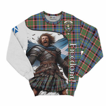 Glass Crest Tartan Sweatshirt Inspired by the Freedom of Scottish Warrior Unisex - Tartan Vibes Clothing