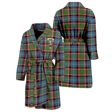 Glass Tartan Bathrobe with Family Crest Unisex S - Tartan Vibes Clothing