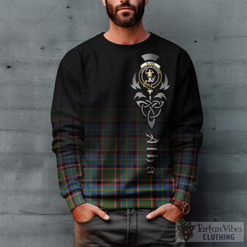Glass Tartan Sweatshirt Featuring Alba Gu Brath Family Crest Celtic Inspired Unisex - Tartan Vibes Clothing