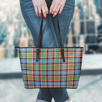 Glass Tartan Leather Tote Bag - Tartan Vibes Clothing
