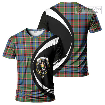 Tartan Vibes Clothing Glass Tartan T-Shirt with Family Crest Circle Style