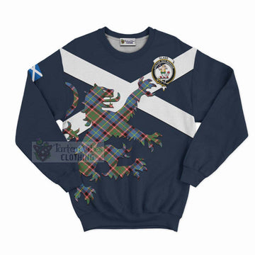 Glass Tartan Lion Rampant Sweatshirt Proudly Display Your Heritage with Alba Gu Brath and Clan Name Unisex - Tartan Vibes Clothing