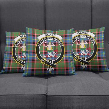 Glass Tartan Pillow Cover with Family Crest Rectangle Pillow Cover 51*91cm - Tartan Vibes Clothing