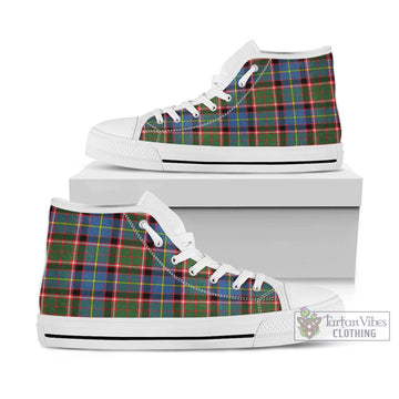 Glass Tartan High Top Shoes Kid High Top - White Sole - Tartan Vibes Clothing