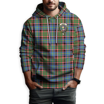Glass Tartan Hoodie with Family Crest Zip Hoodie - Tartan Vibes Clothing