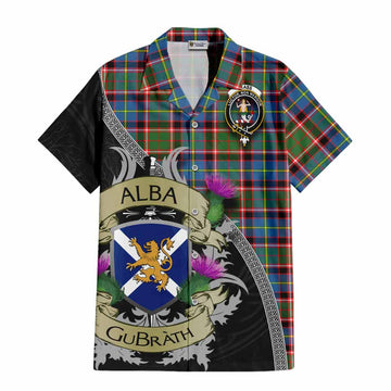 Glass Tartan Family Crest Hawaiian Shirt Lion Rampant Royal Thistle Shield Celtic Inspired Kid - Tartan Vibes Clothing